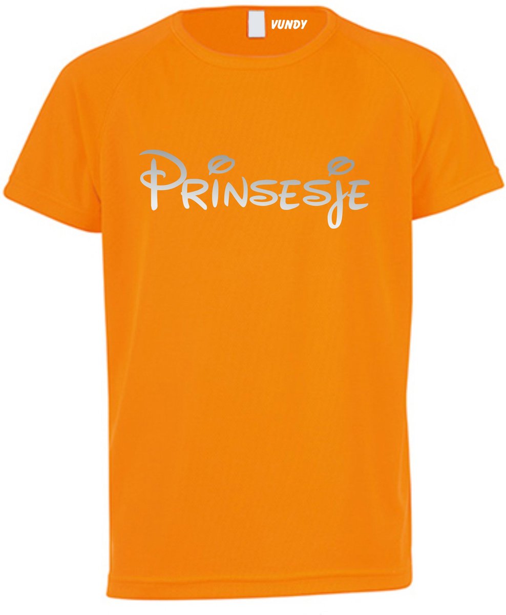 T-shirt kinderen Prinsesje | koningsdag kinderen | oranje t-shirt | Oranje | maat 68